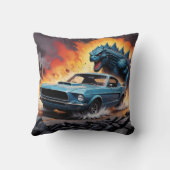 モンスターアンドクラシックマッスルカーデコール装飾用クッション クッション (裏面)