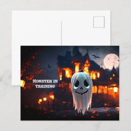 モンスターイラストレーションハロウィンポストカード ポストカード