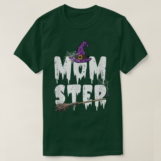 モンスターウィッチモスターモミーおもしろいコスチューム母H Tシャツ (デザイン正面)