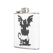 モンスターウイング付き黒猫 – バックカラーを選択 フラスク (左)