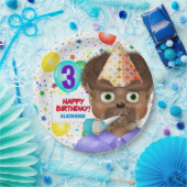 モンスターウルフボーイ誕生日パーティー ペーパープレート (パーティー)