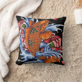 モンスターオレンジのドラゴンフィッシュTシャツ クッション (ブランケット)