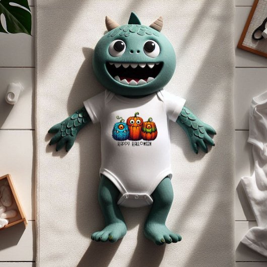 モンスターカボチャ ベビーボディスーツ