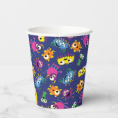 モンスターカワイイおもしろいー1歳の誕生日パーティーキッズ 紙コップ (裏面)