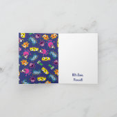 モンスターカワイイおもしろいー1歳の誕生日パーティーテーマ カード (内部)