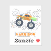 モンスターカーパーソナライズされたトラック名 シール (シート)