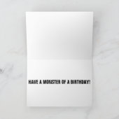 モンスターカー誕生日カード カード (内部)