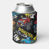 モンスターカー：抽象芸術子供っぽいパターン 缶クーラー (缶裏面)