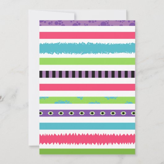 モンスターキッズぬりえカードパーティーファベお礼 サンキューカード (裏面)