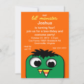 モンスターキッズハロウィーンバースデーパーティ招待状 招待状 (正面)