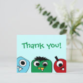 モンスターキッズ感謝カード ポストカード (スタンド正面)