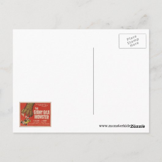 モンスターキッドラジオが巨大なギラモンスターに出会う ポストカード (裏面)