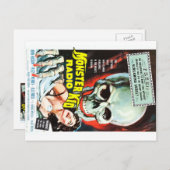 モンスターキッド・ラジオが叫び声を上げるスカル ポストカード (正面/裏面)