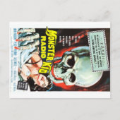 モンスターキッド・ラジオが叫び声を上げるスカル ポストカード (正面)