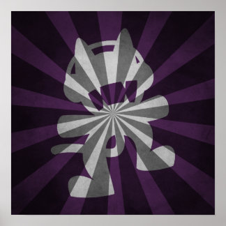 モンスターキャットアウトバーストポスターデザイン ポスター