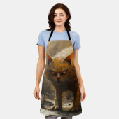モンスターキャット エプロン (着用した状態)