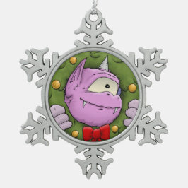 モンスタークリスマスミラクルオーナメント スノーフレークピューターオーナメント