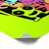 モンスタークリージャーイン宇宙ドードルデザイン ポスター (角)