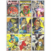 モンスタークリーチャーのホラー漫画アート シール (正面)