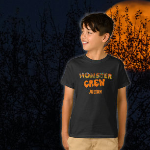 モンスタークルー名前をカスタムするハロウィンキッズ Tシャツ