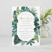 モンスターグリーンリーフィカプセルブライダルシャワー招待状 サンキューカード (スタンド正面)