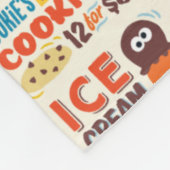 モンスターグルメパターン フリースブランケット (角)