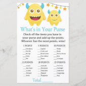 モンスターゲームのベビーシャワーあなたの財布の中に何がある (正面)