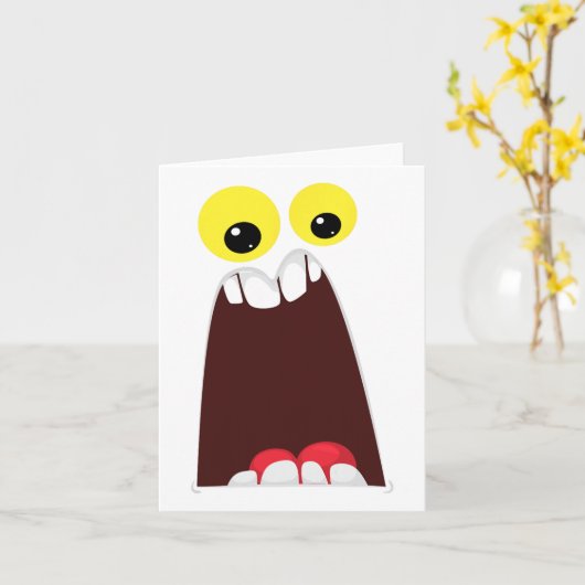 モンスターコスチューム簡単衣装おっちょこちょいのアイディアハロウィン カード (黄色い花)