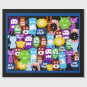 モンスターコラージュラッピング紙 ラッピングペーパー (フラット)