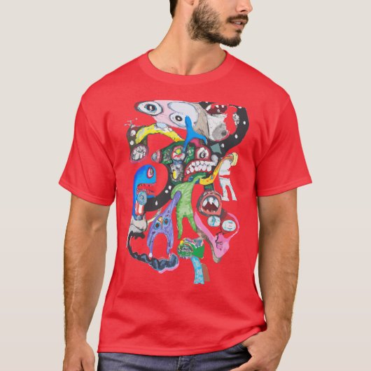 モンスターコラージュ Tシャツ (正面)