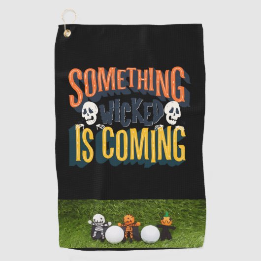 モンスターゴルフハロウィンとゴルフボールゴルフトーウ ゴルフタオル (正面)