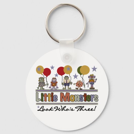 モンスターサードバースデーTシャツ&ギフト キーホルダー (正面)