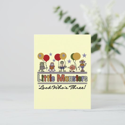 モンスターサードバースデーTシャツ&ギフト ポストカード (スタンド正面)