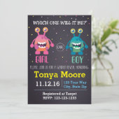 モンスタージェンダーリビールベビーシャワー招待状 招待状 (スタンド正面)