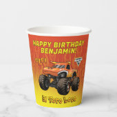 モンスタージャム エルトロロコの誕生日 紙コップ (裏面)
