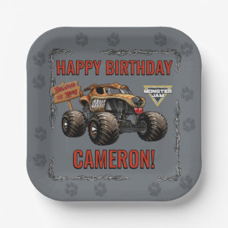 モンスタージャム モンスターマット 誕生日 ペーパープレート