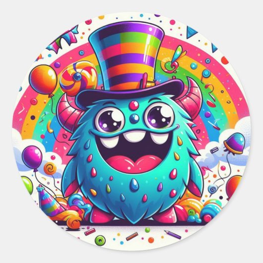 モンスタージョーカーのシールとラベル ラウンドシール (正面)