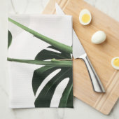 モンスタースイスチーズプラント熱帯料理 キッチンタオル (四つ折り)