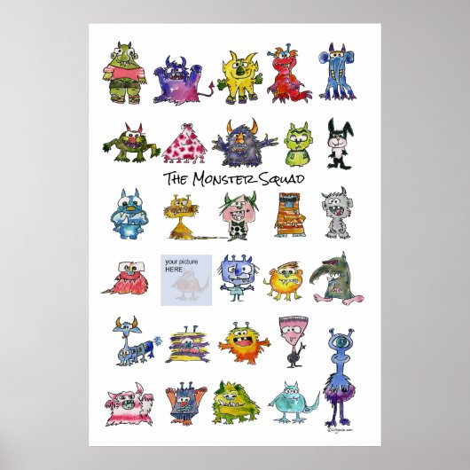 モンスタースクワッド – 写真をアップロード ポスター (正面)