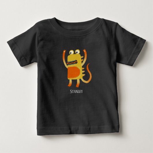 モンスタースタンリー名前をカスタムする ベビーTシャツ (正面)