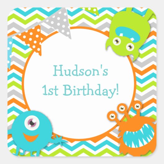 モンスタースティッカー スクエアシール (正面)