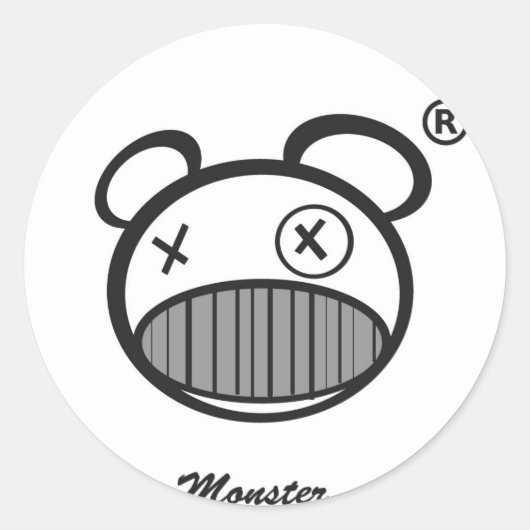モンスターステッカー ラウンドシール (正面)