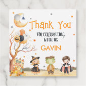 モンスタースハロウィーンコスチューム誕生日スクエア フェイバータグ (正面)