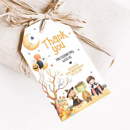 モンスタースハロウィーンコスチューム誕生日メッセージカード ギフトタグ