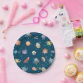 モンスタースポーツボーイ誕生日パーティーティール（緑がかった色） ペーパープレート (パーティー)