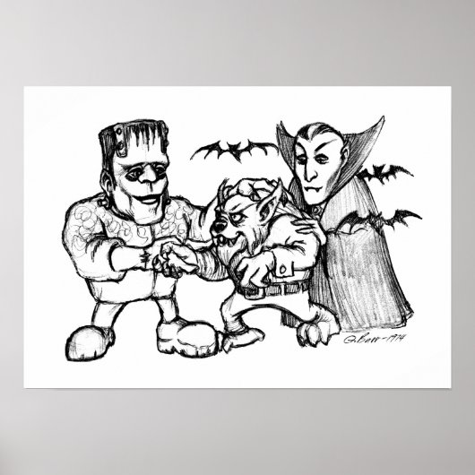 モンスターズおもしろいポスター ポスター (正面)