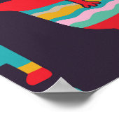 モンスターズおもしろいマンガのシームレスなパターン ポスター (角)