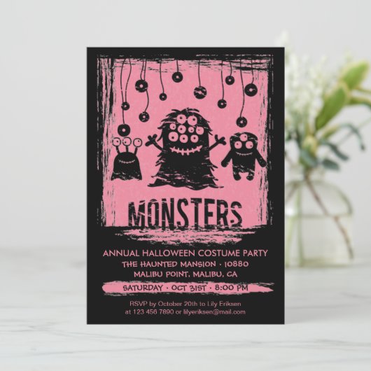 モンスターズアニュアルハロウィーンコスチュームパーティの招待状 招待状 (スタンド正面)