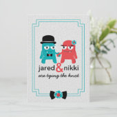 モンスターズインラブ結婚式招待状 招待状 (スタンド正面)