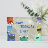 モンスターズハッピーバースデーキッドグリーティングカード カード (スタンド正面)